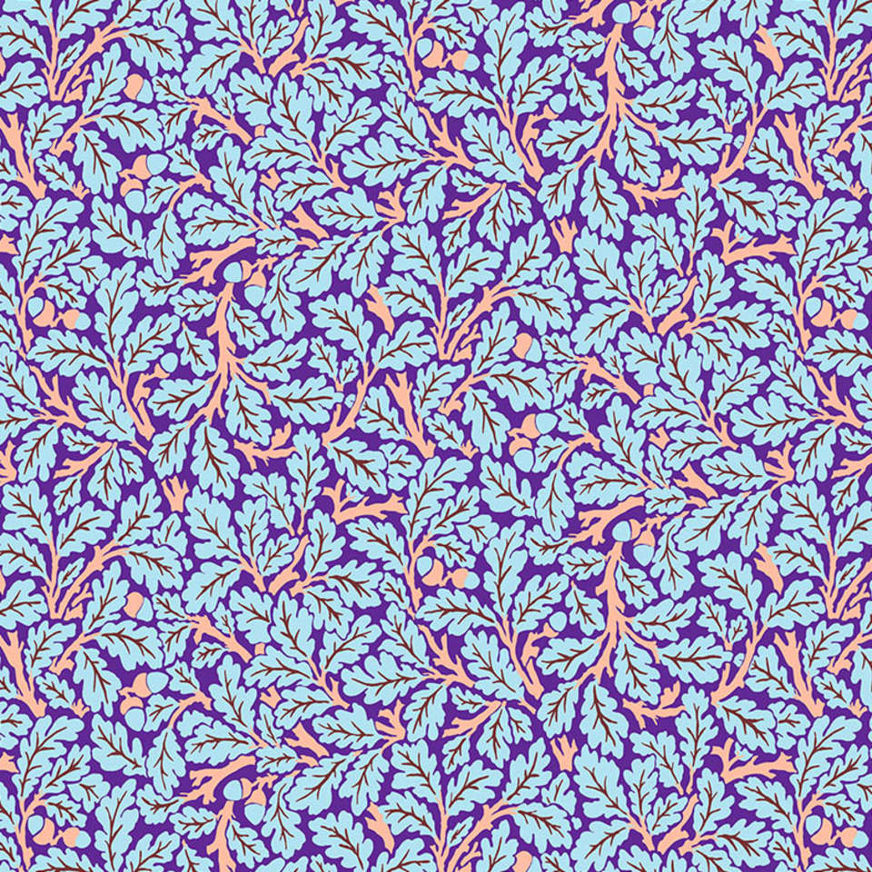 Free Spirit - Kaffe x Morris & Co. Cotton - PWKW003.PURPLE