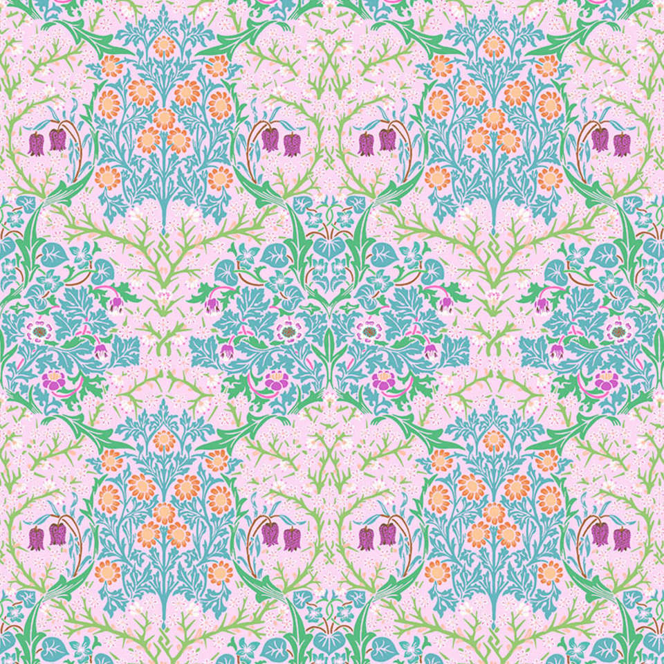 Free Spirit - Kaffe x Morris & Co. Cotton - PWKW002.PINK