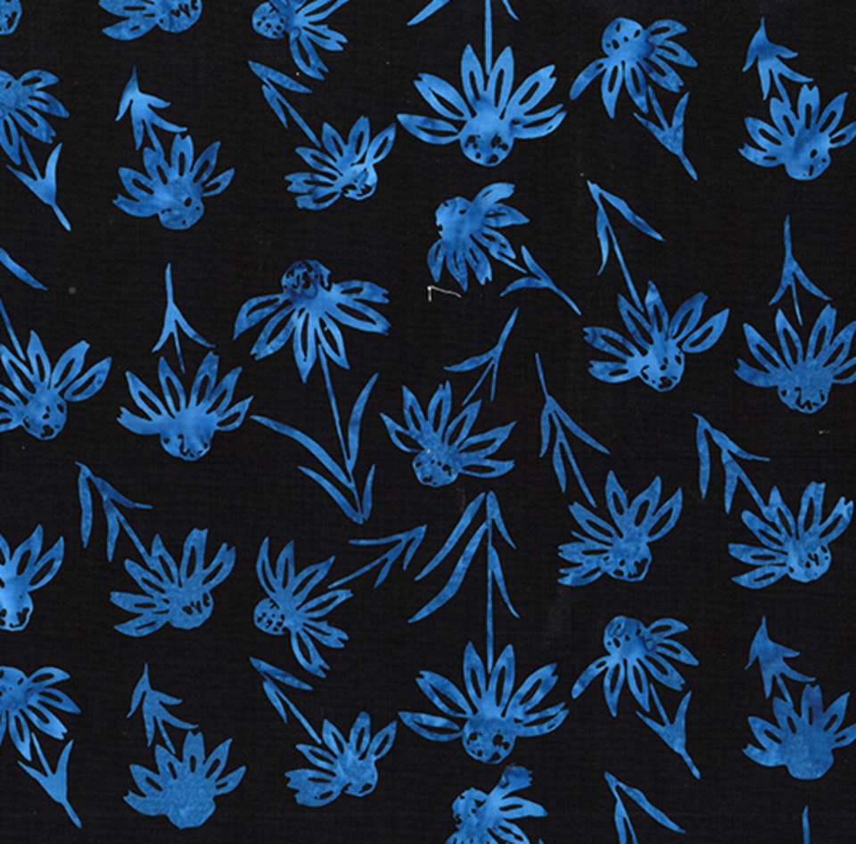 Hoffman California Fabrics - Bet on Blue - W2577-215-Black-Blue