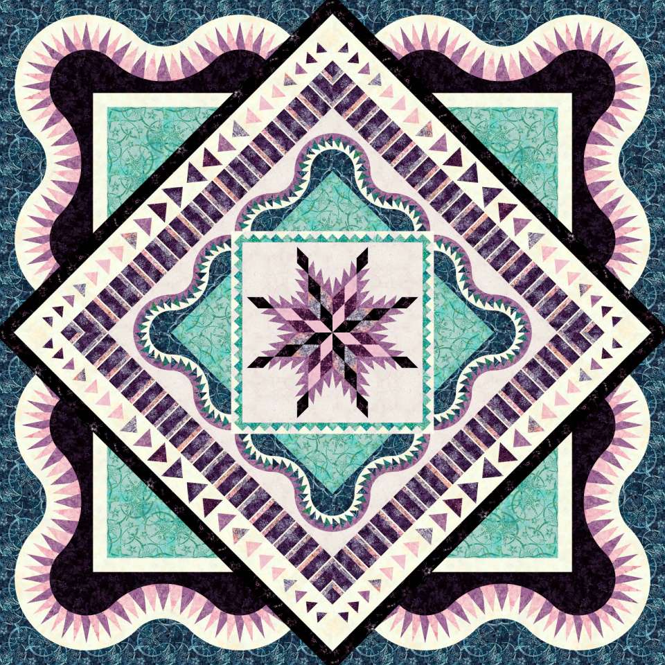 Tuscan Sunset King Expansion Sage and Heather • 118x118 • 1 Left Kit with Pattern: $542.50 Sale: $379.75