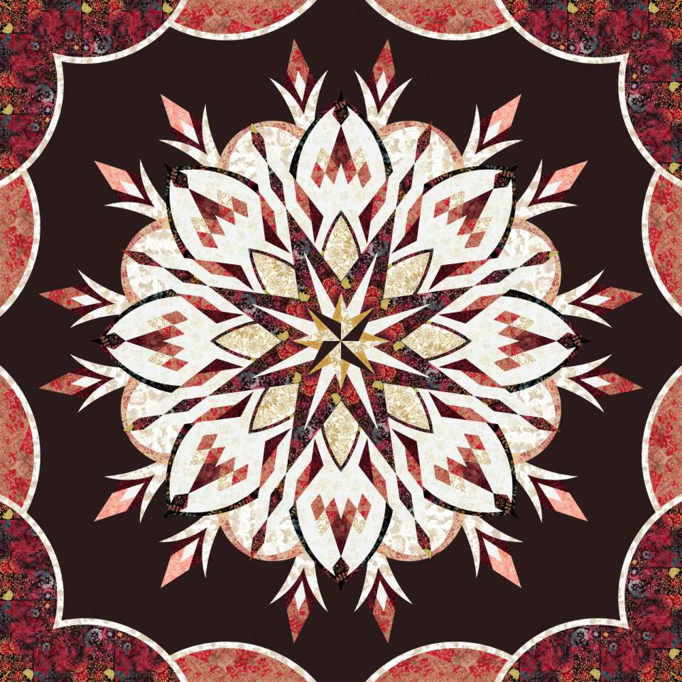 Cabaret in Apple Basket • 80x80 $256.50 Fabric Only $324.00 Kit with Replacement Papers $353.00 Kit with Pattern