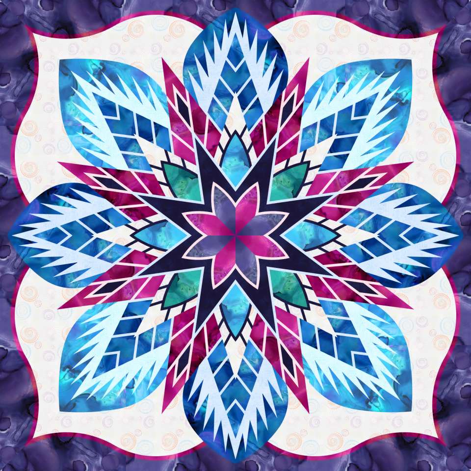 Crimson Poppy Tim Holtz • 68x68 • 3 Left $219.00 Fabric Only $268.50 Kit with Replacement Papers $290.00 Kit with Pattern