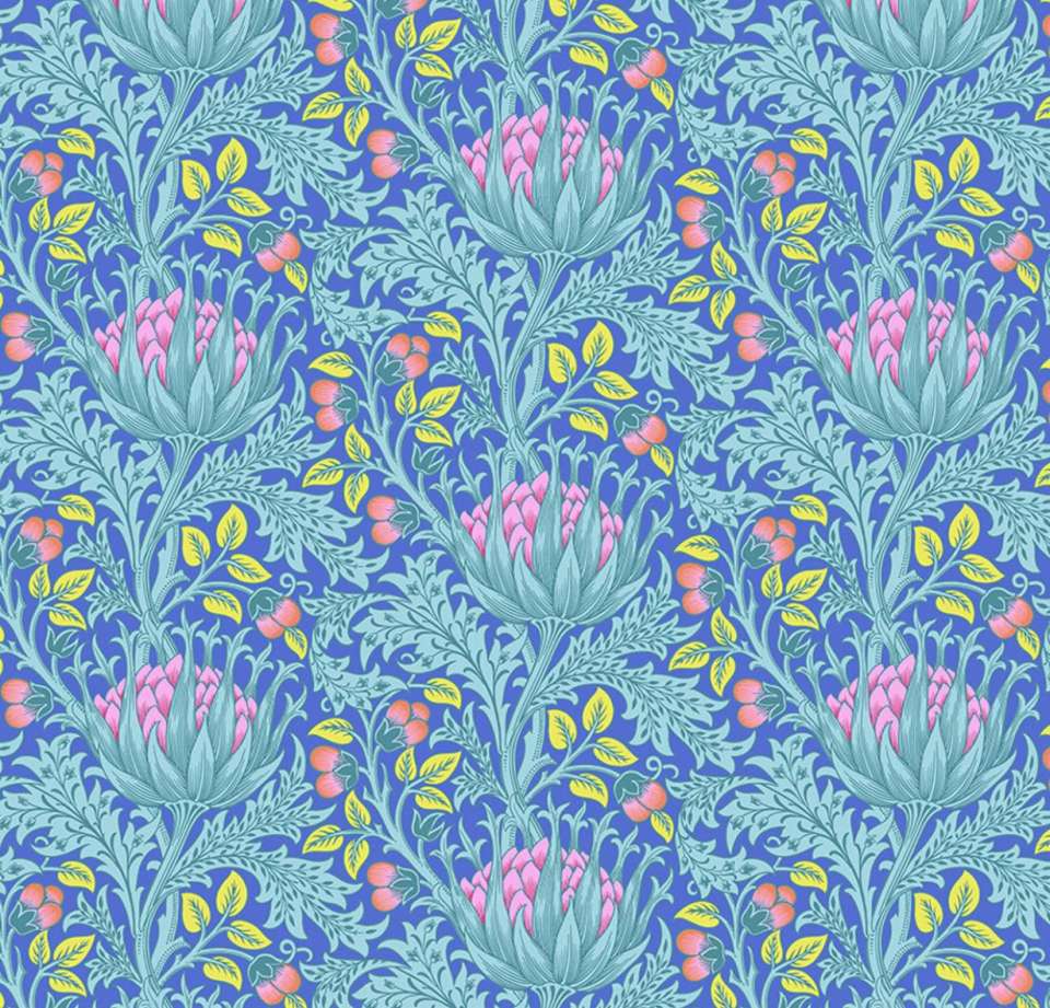 Free Spirit - Kaffe Fassett and Morris & Co. Dec 2024 - PWKW001.BLUE.png