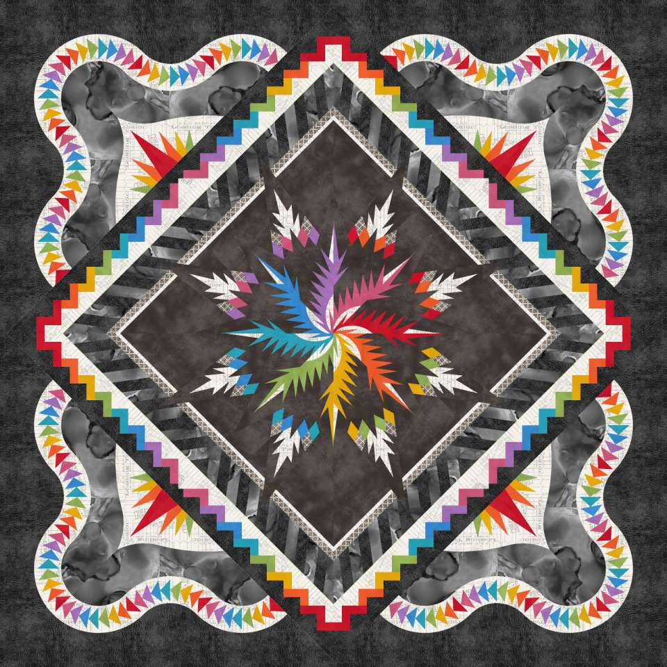 Alchemists Crystals • 99x99 • 3 Left $354.50 Fabric Only $424.50 Kit with Replacement Papers $450.00 Kit with Pattern