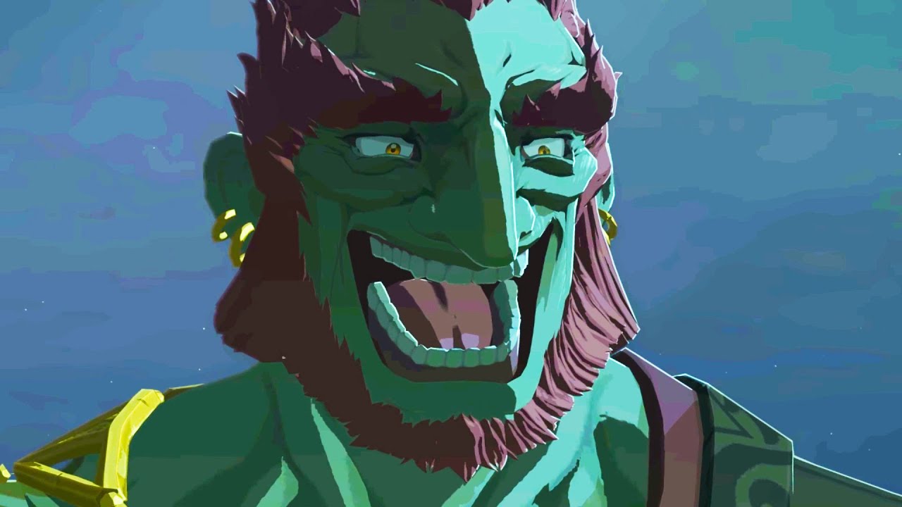 Ganondorf laughing so hard that he looks silly