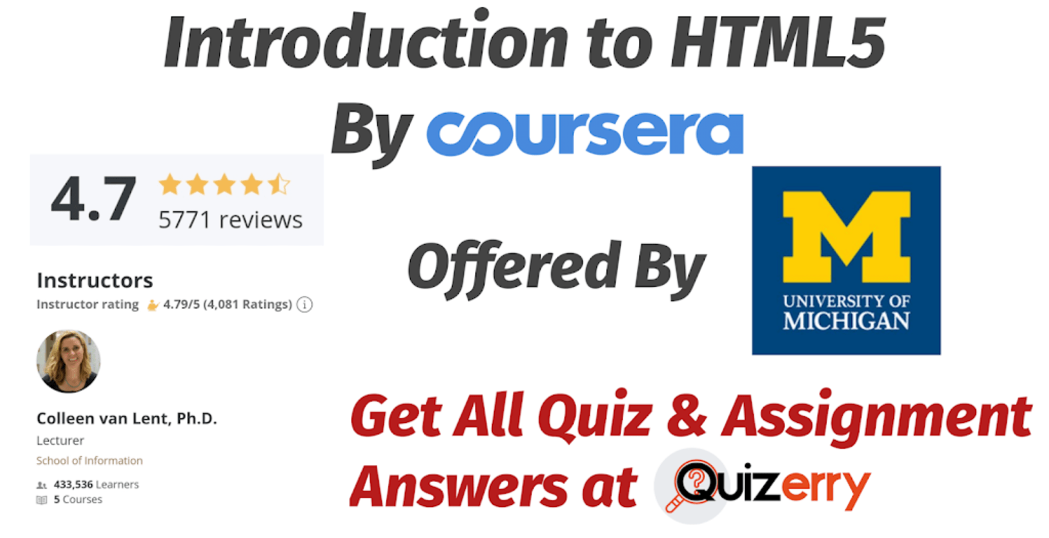 Introduction to HTML5 - Coursera Quiz Answers