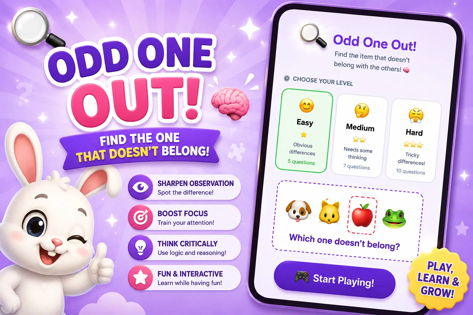 Odd One Out Game for Kids