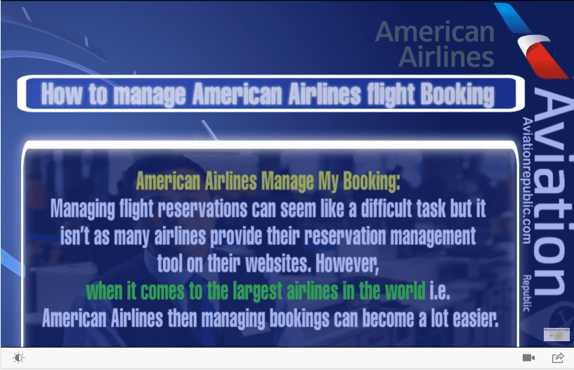 aa manage booking