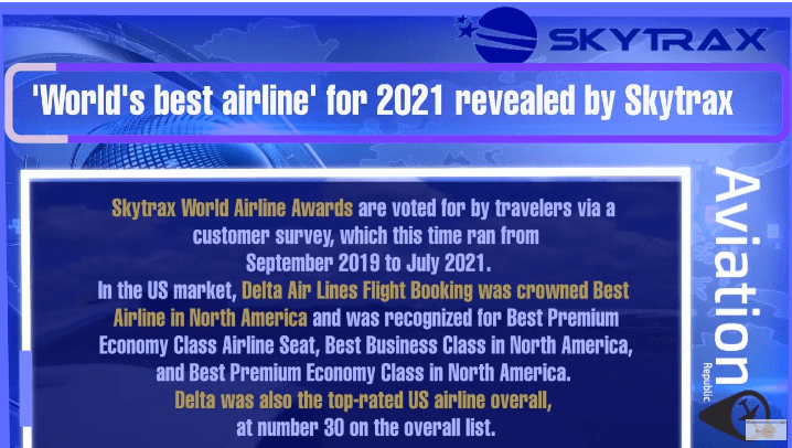 'World's best airline' for 2021 revealed by Skytrax