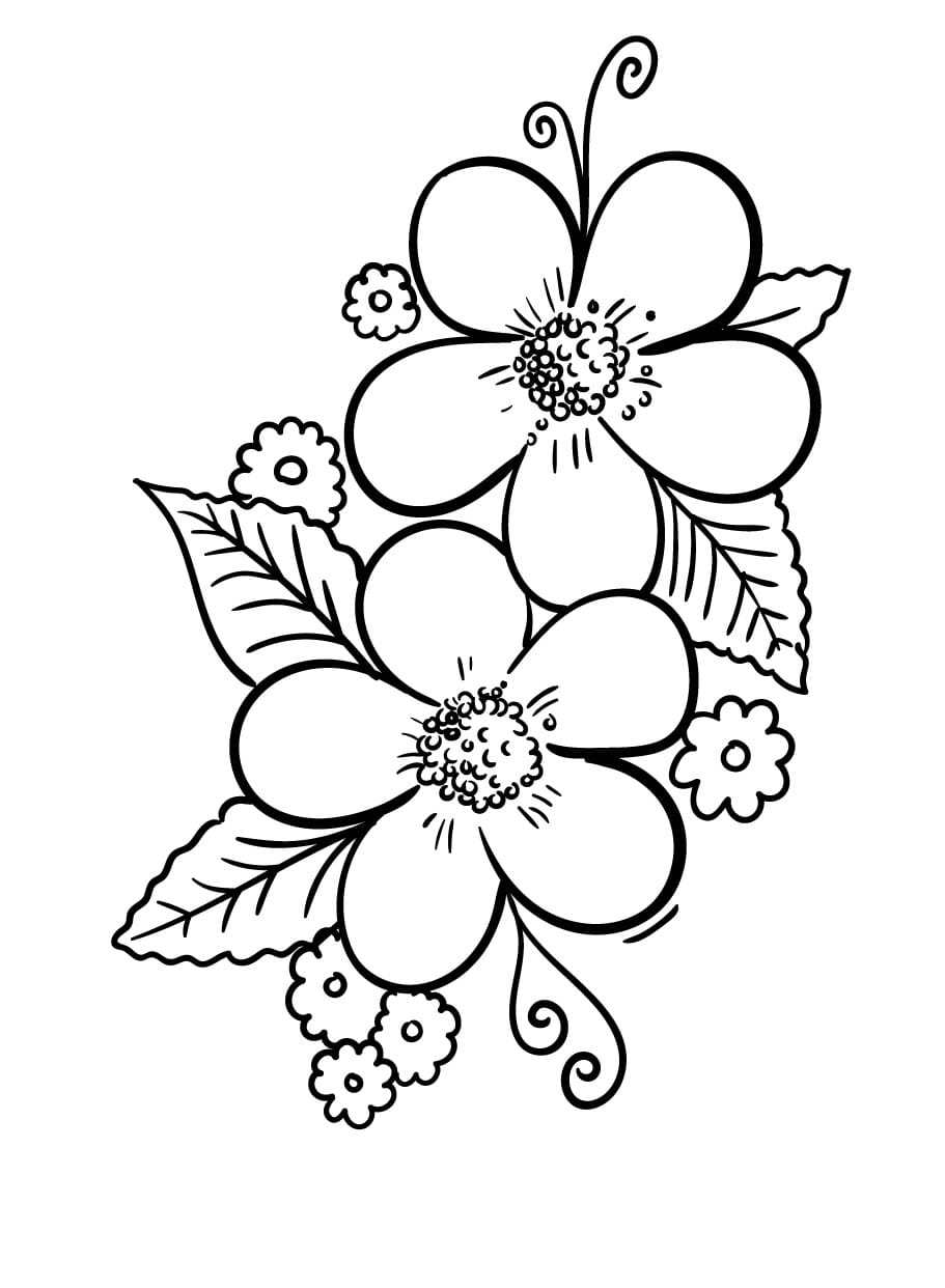 a flower coloring page