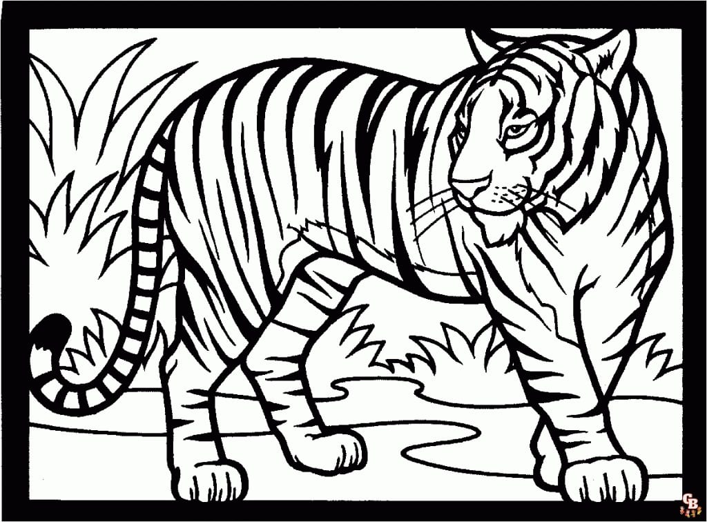 Tiger coloring pages printable free