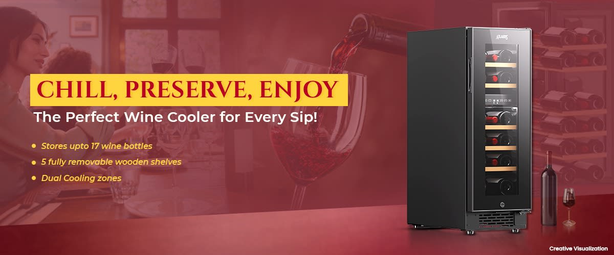upto 17 wine storage cooler