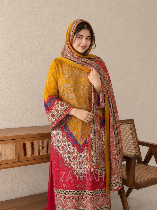 Vibrant Cotton Pakistani Suit [PC030]