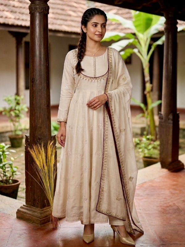 Offwhite Anarkali Suit Set [PF002]