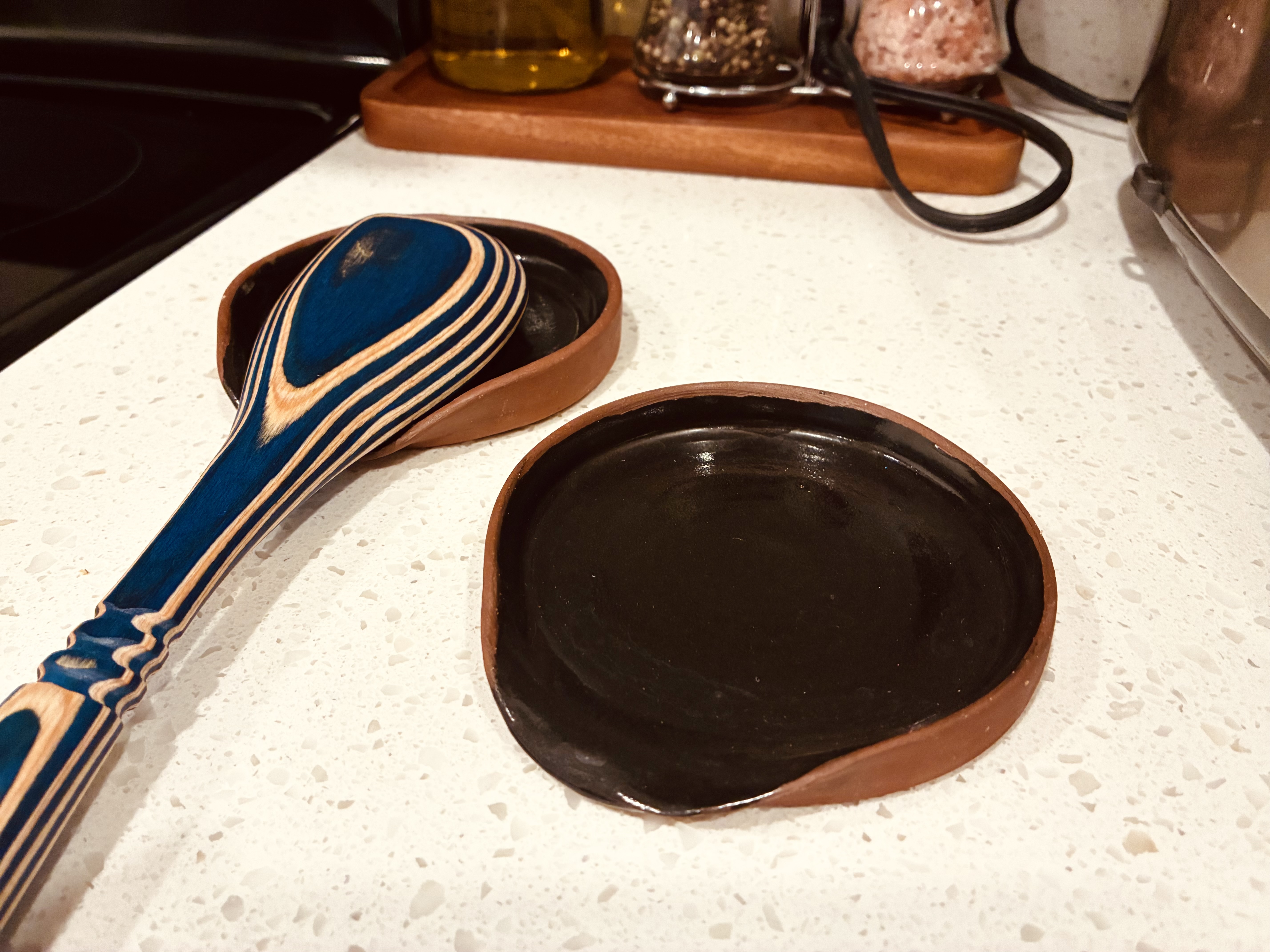 Handmade Black Spoon Rest