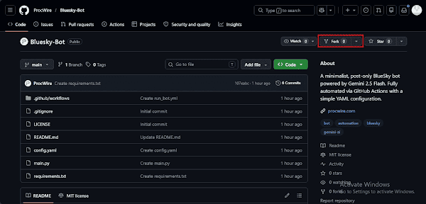 Forking Github repo
