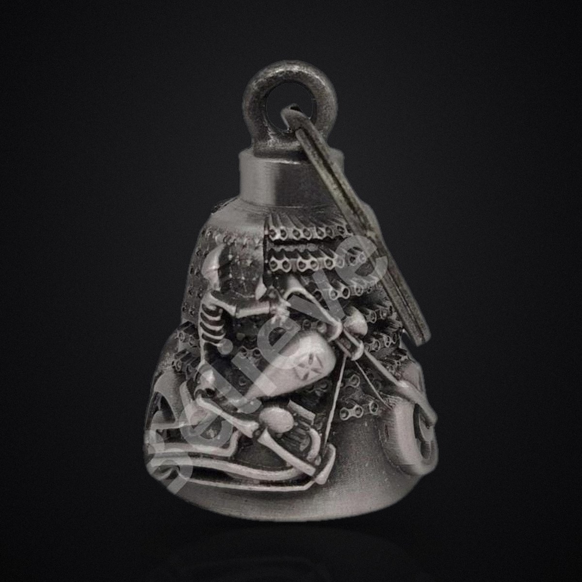 Skeleton Rider USA Flag Motorcycle Bell - 3D Good Luck Guardian Bell