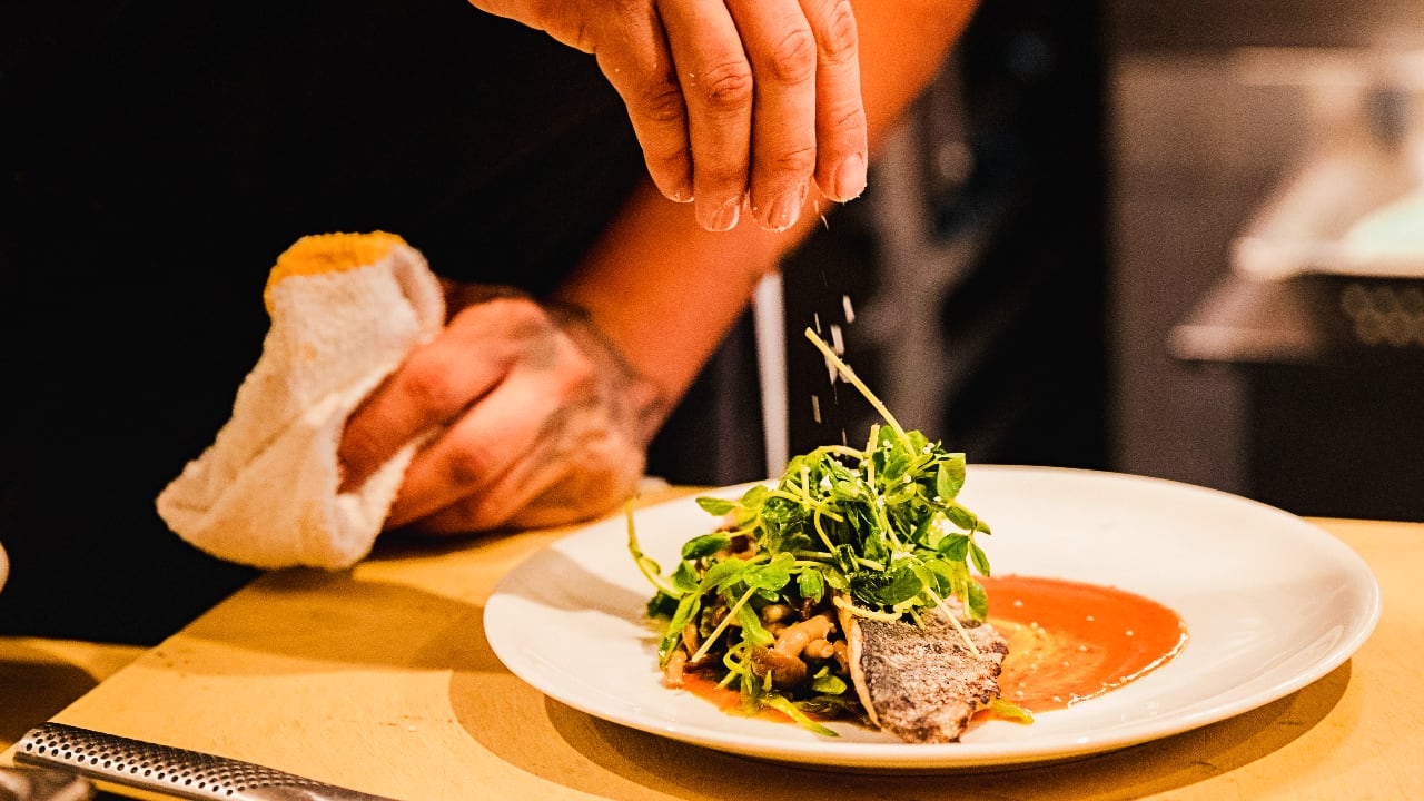 Retirement community dining plating by Gigpro line cook