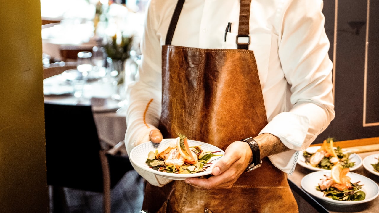 Gigpro Event Server, serving a multi-course dinner. 