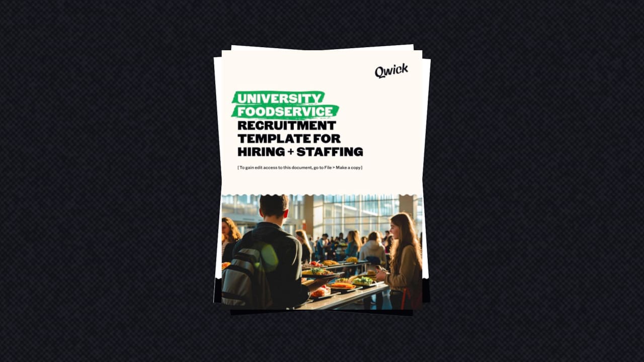 university foodservice recruitment template