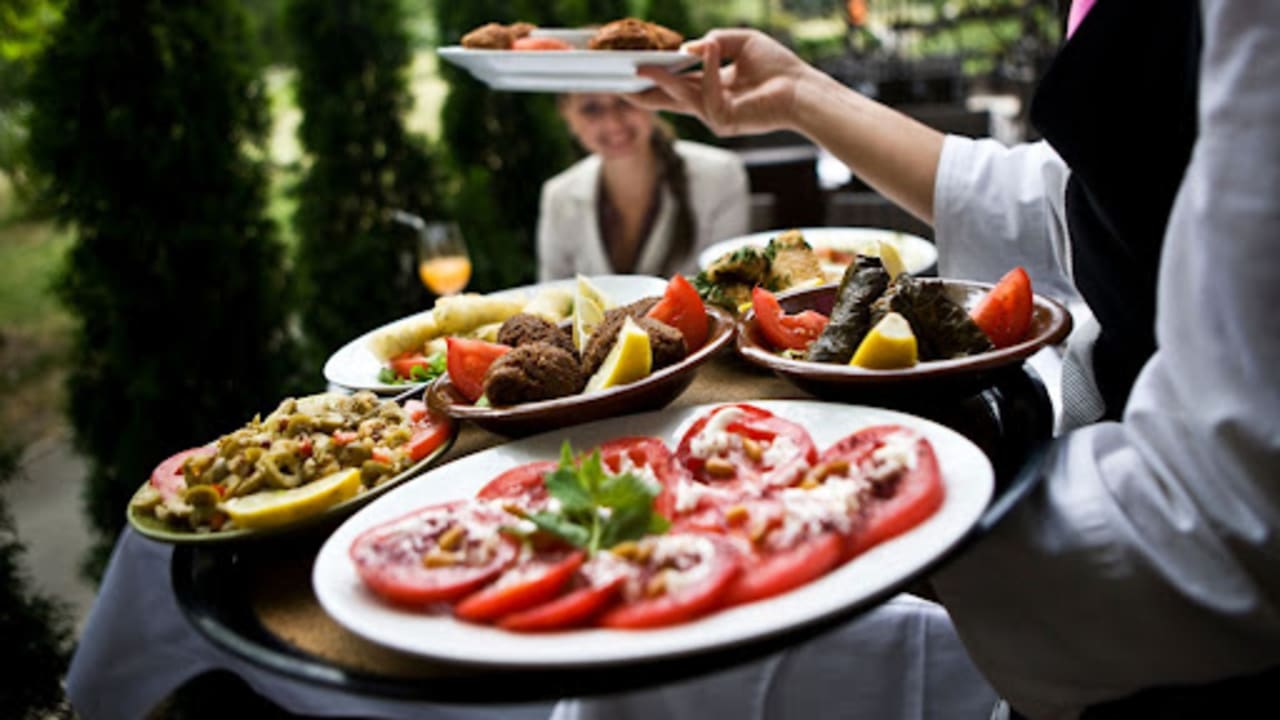 plates of food being served