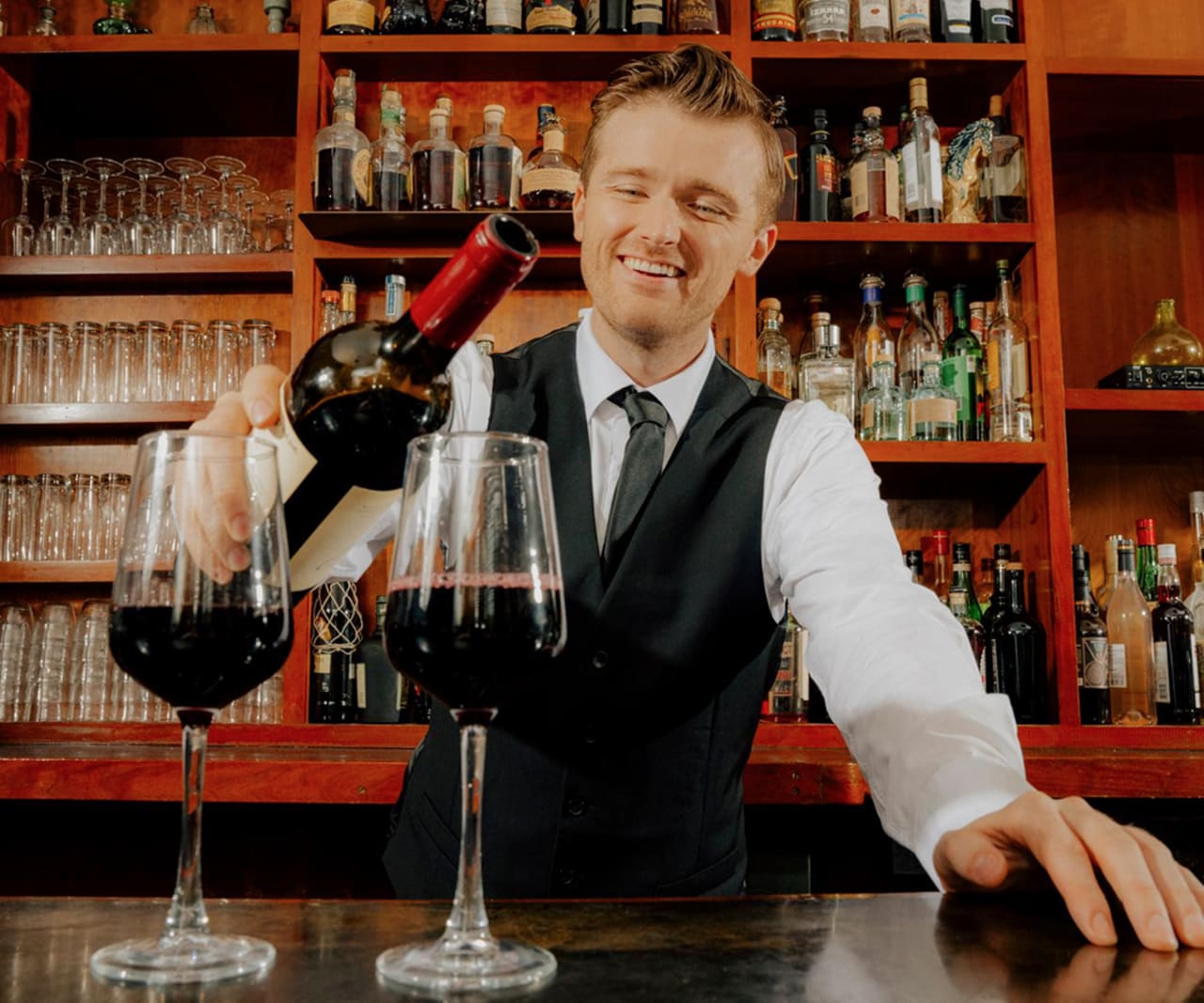 Bartender at work