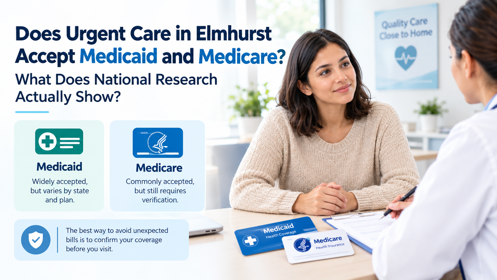 Does Urgent Care in Elmhurst Accept Medicaid and Medicare? What the Research Reveals, the Coverage Test It Turns On, and What Each Plan Counts