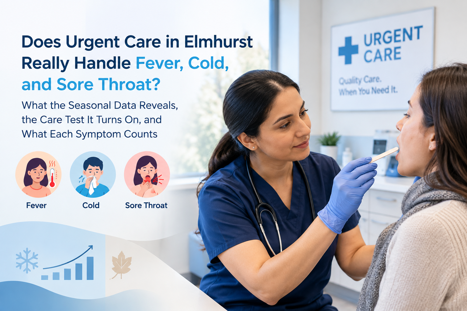Does Urgent Care in Elmhurst Really Handle Fever, Cold, and Sore Throat? What the Seasonal Data Reveals, the Care Test It Turns On, and What Each Symptom Counts