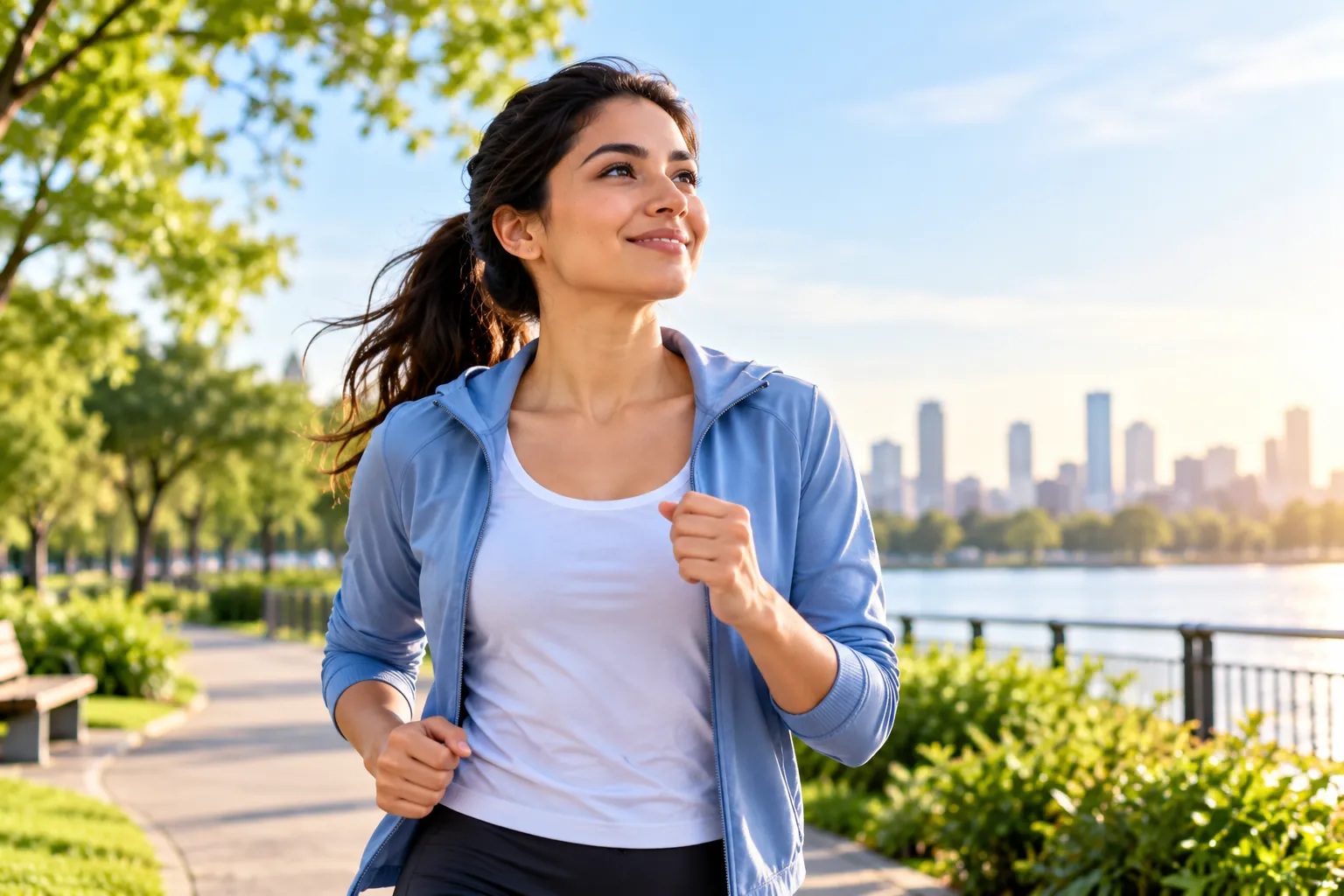 Person living an active life supported by an effective asthma management plan