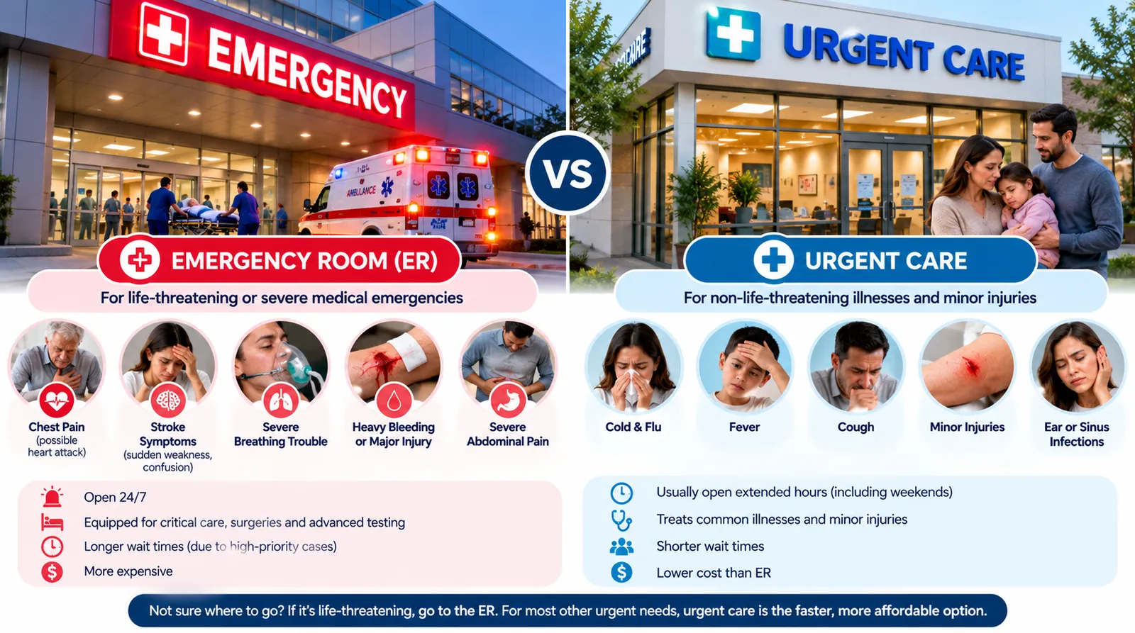 ER vs Urgent Care