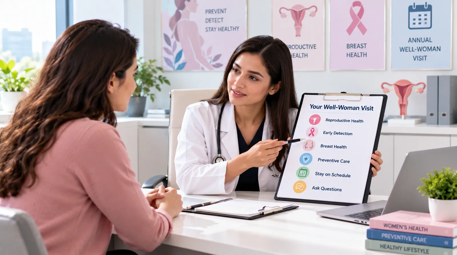 Woman preparing for her well-woman visit NY appointment