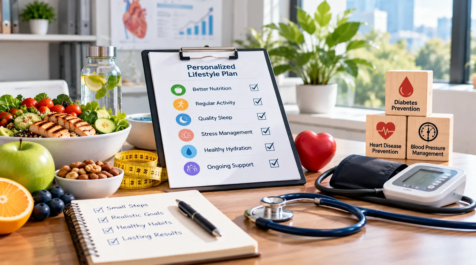 Lifestyle medicine NY provider reviewing a personalized health plan with a patient