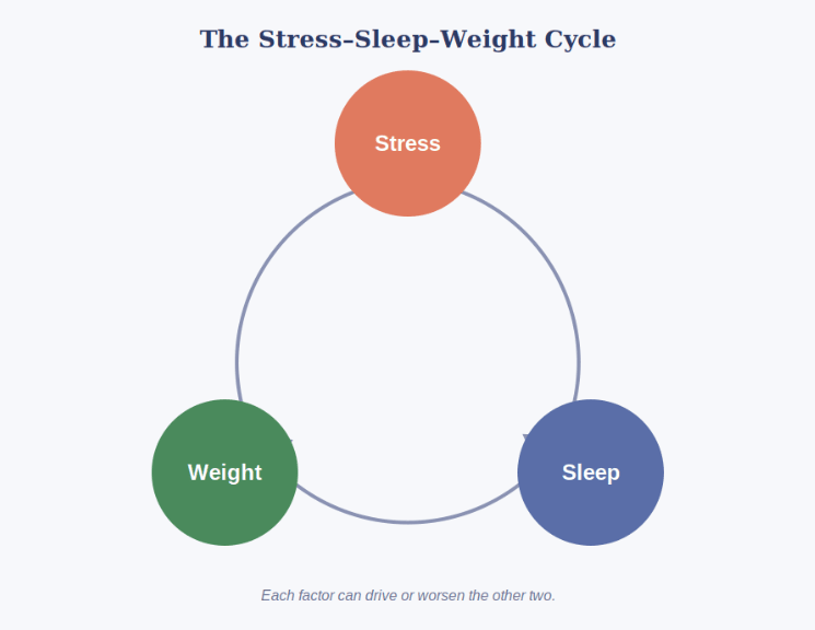 Why Stress, Sleep, and Weight Are Rarely Separate Problems