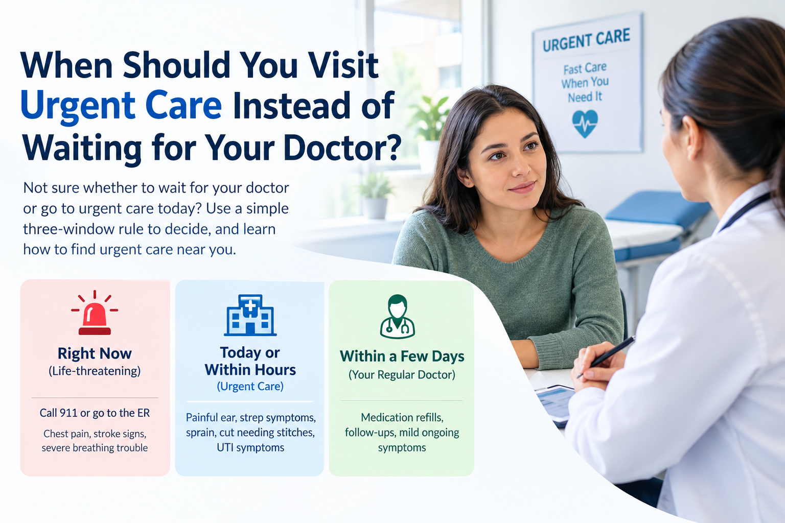 When Should You Visit Urgent Care Instead of Waiting for Your Doctor?