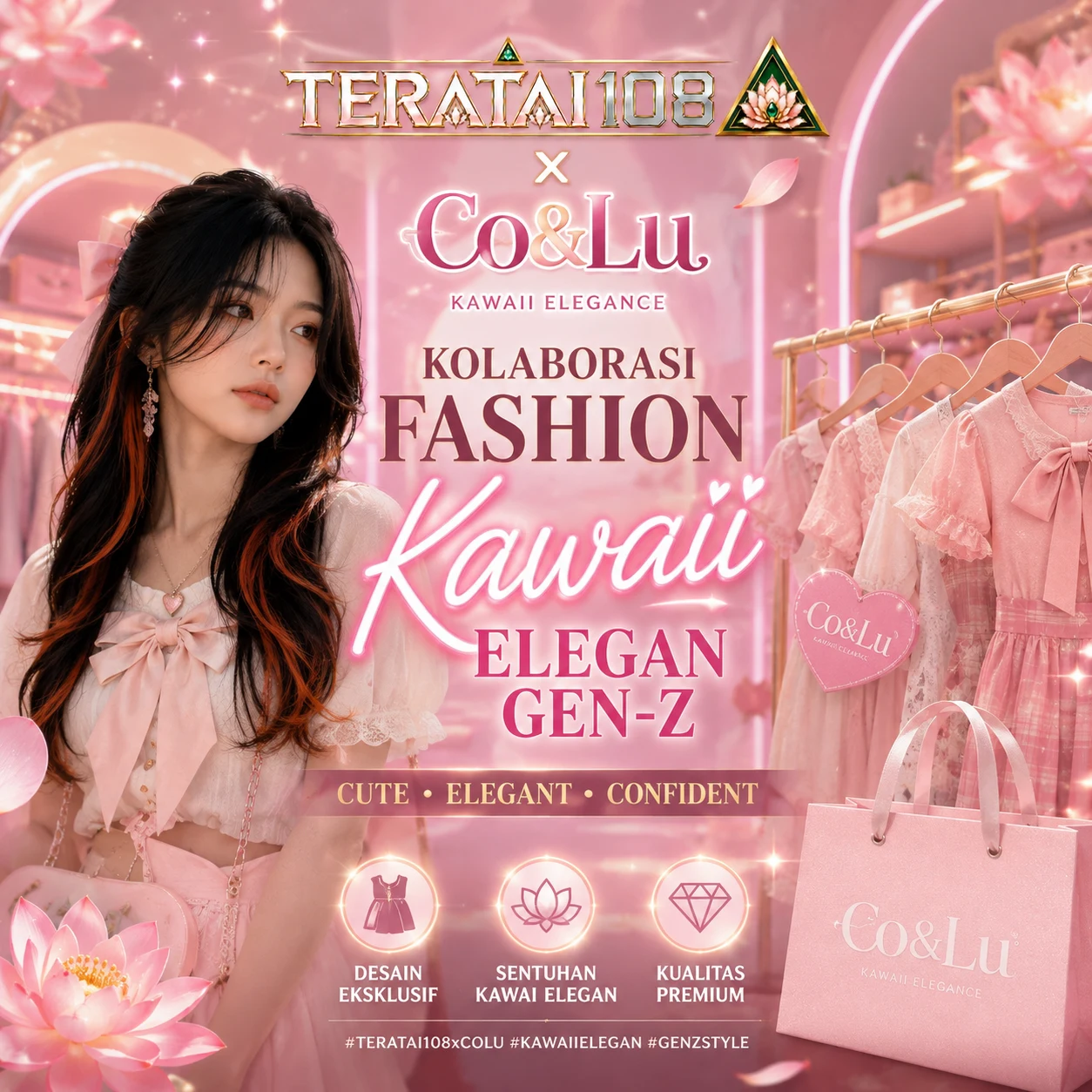 TERATAI108 x Co & Lu Kolaborasi Fashion Kawaii Elegan Gen-Z