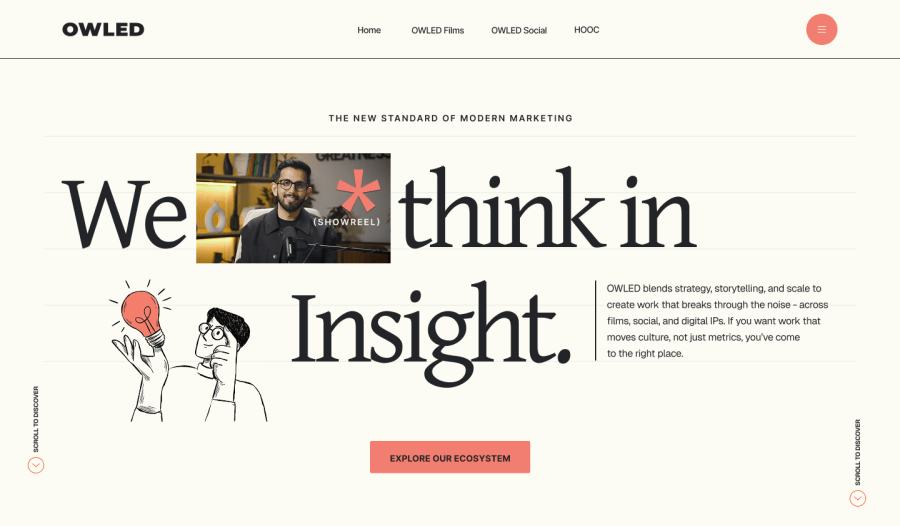 Notebook-style exploration with video, doodles and serif text