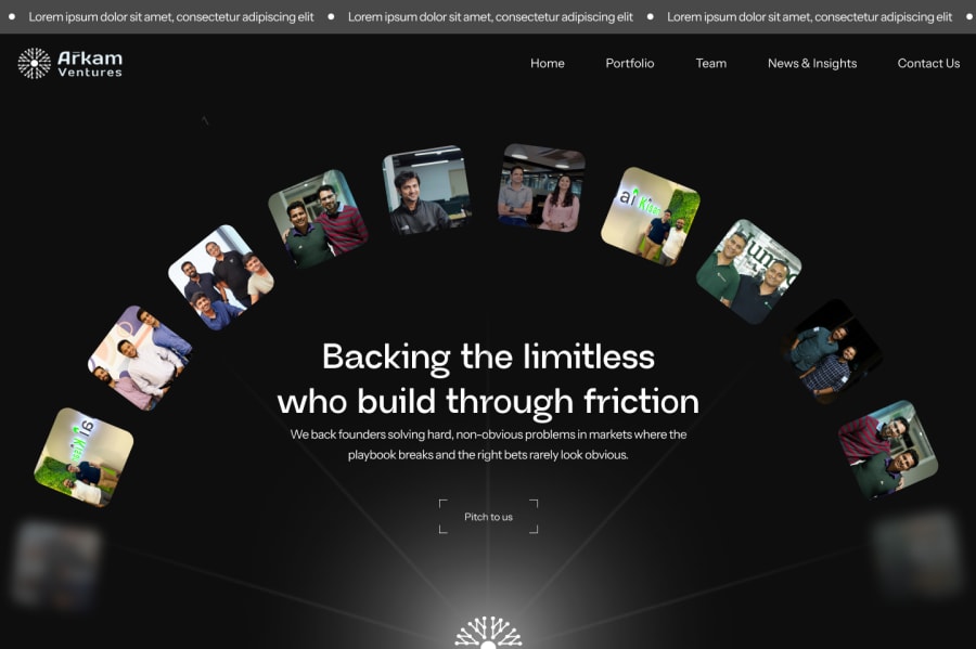 Wireframe variant with an expanded investment thesis block