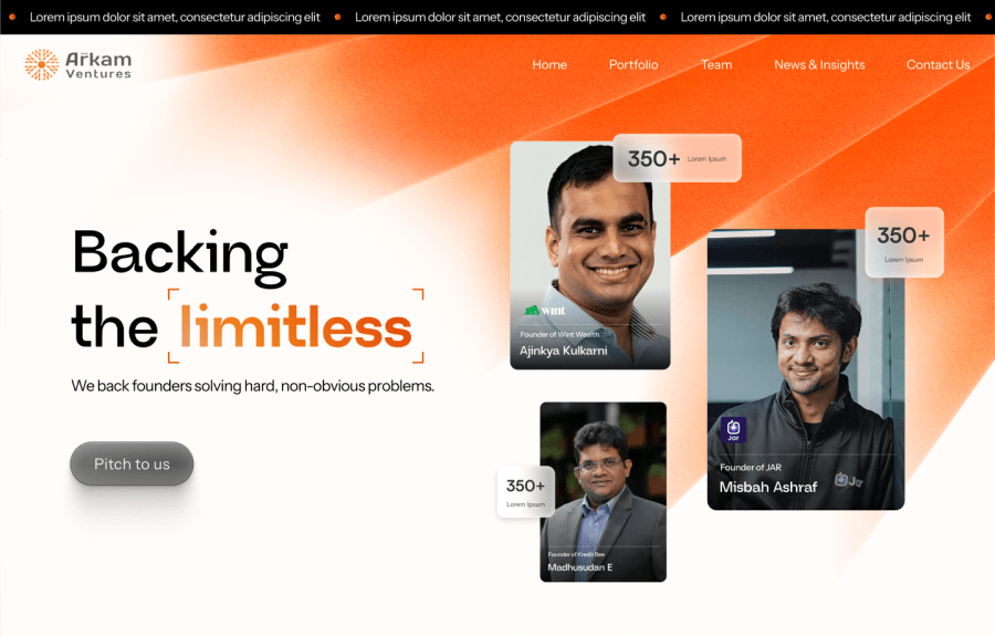 Warm, light visual direction for the Arkam site