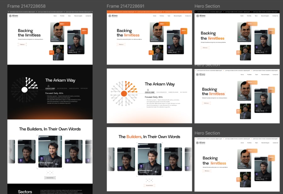 Visual concept with an alternate grid treatment