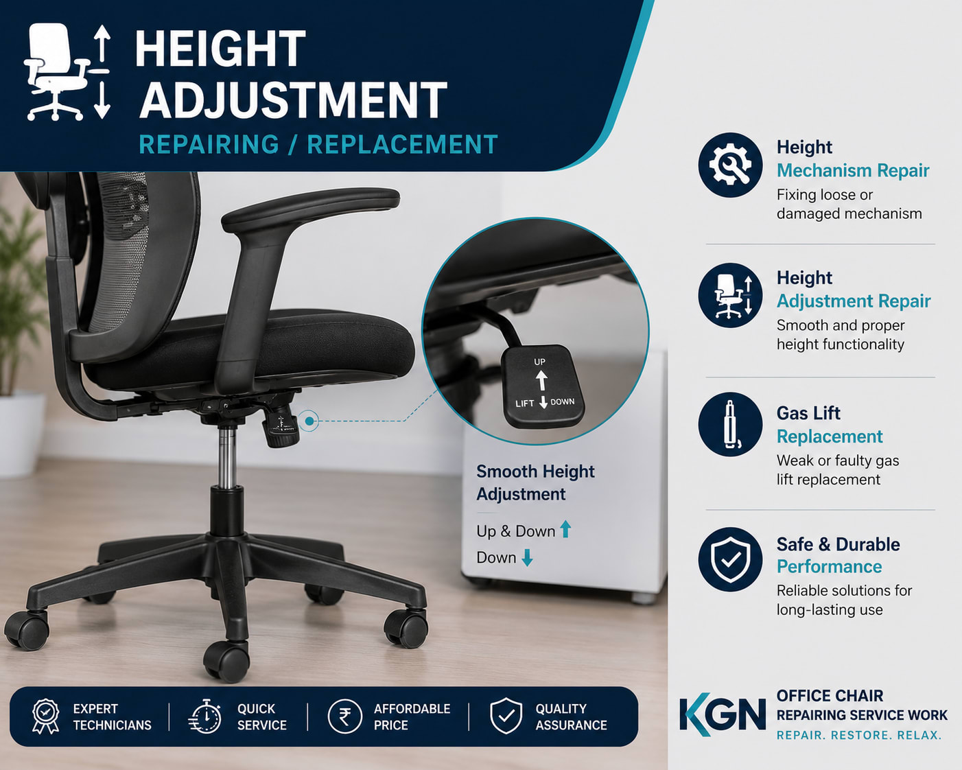 Chair Wheel & Base Repair