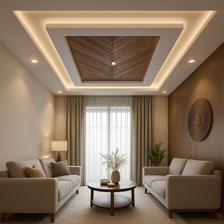 PVC & Wooden Finish Ceiling