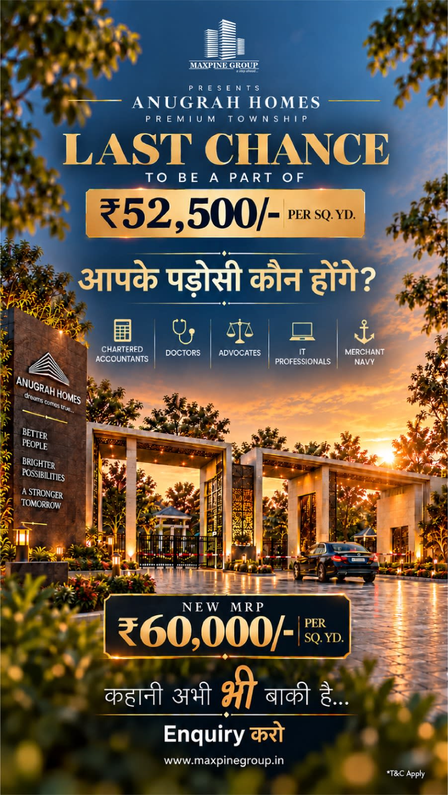 Anugrah Homes Premium Township – Maxpine Group | Premium Residential Plots