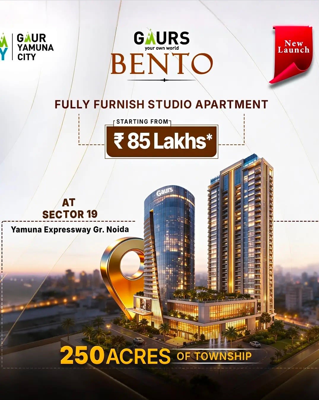 GAUR BENTO – Ultra-Luxury Fully Furnished Studio Apartments