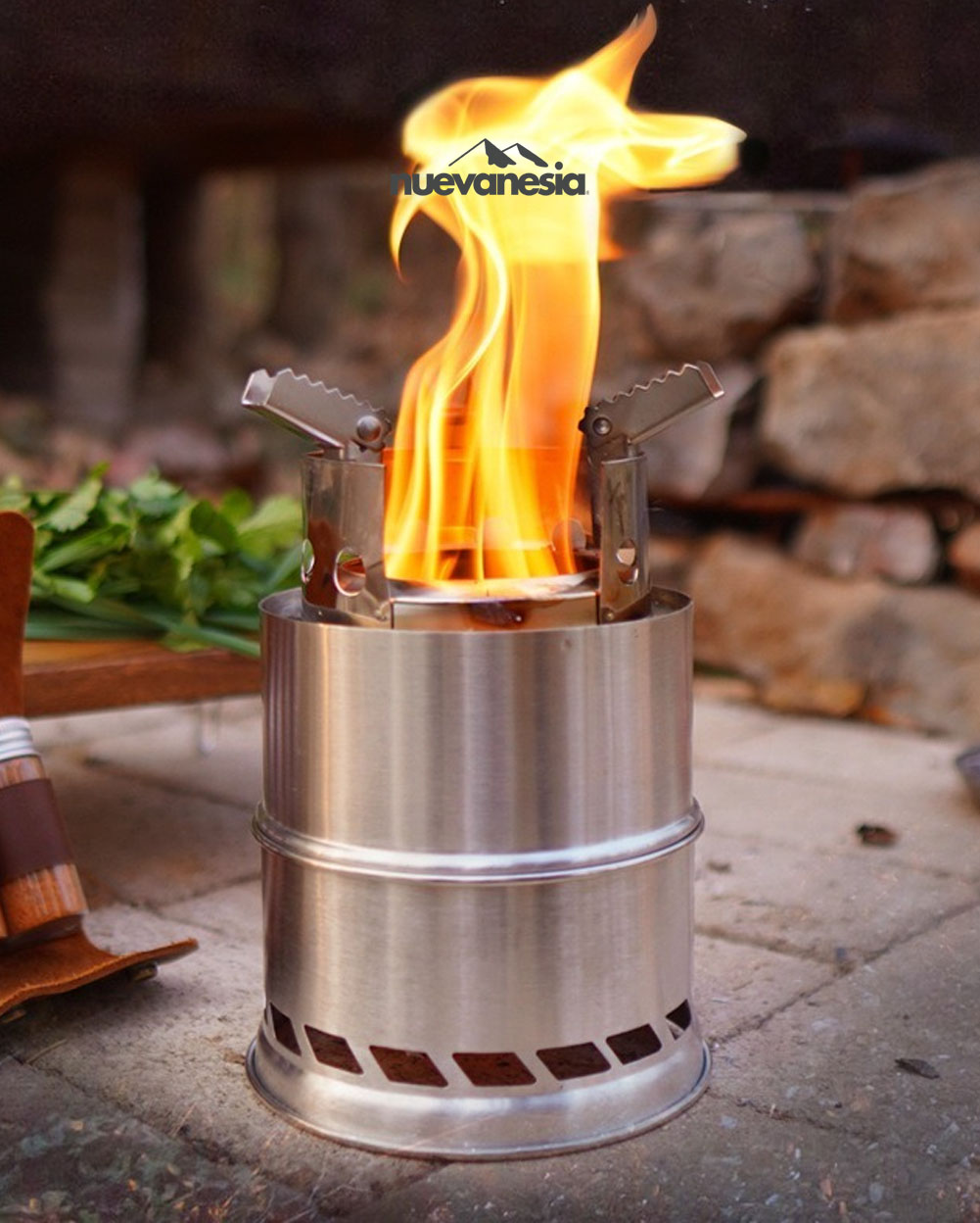 Kompor Kayu Portable Stainless untuk Camping