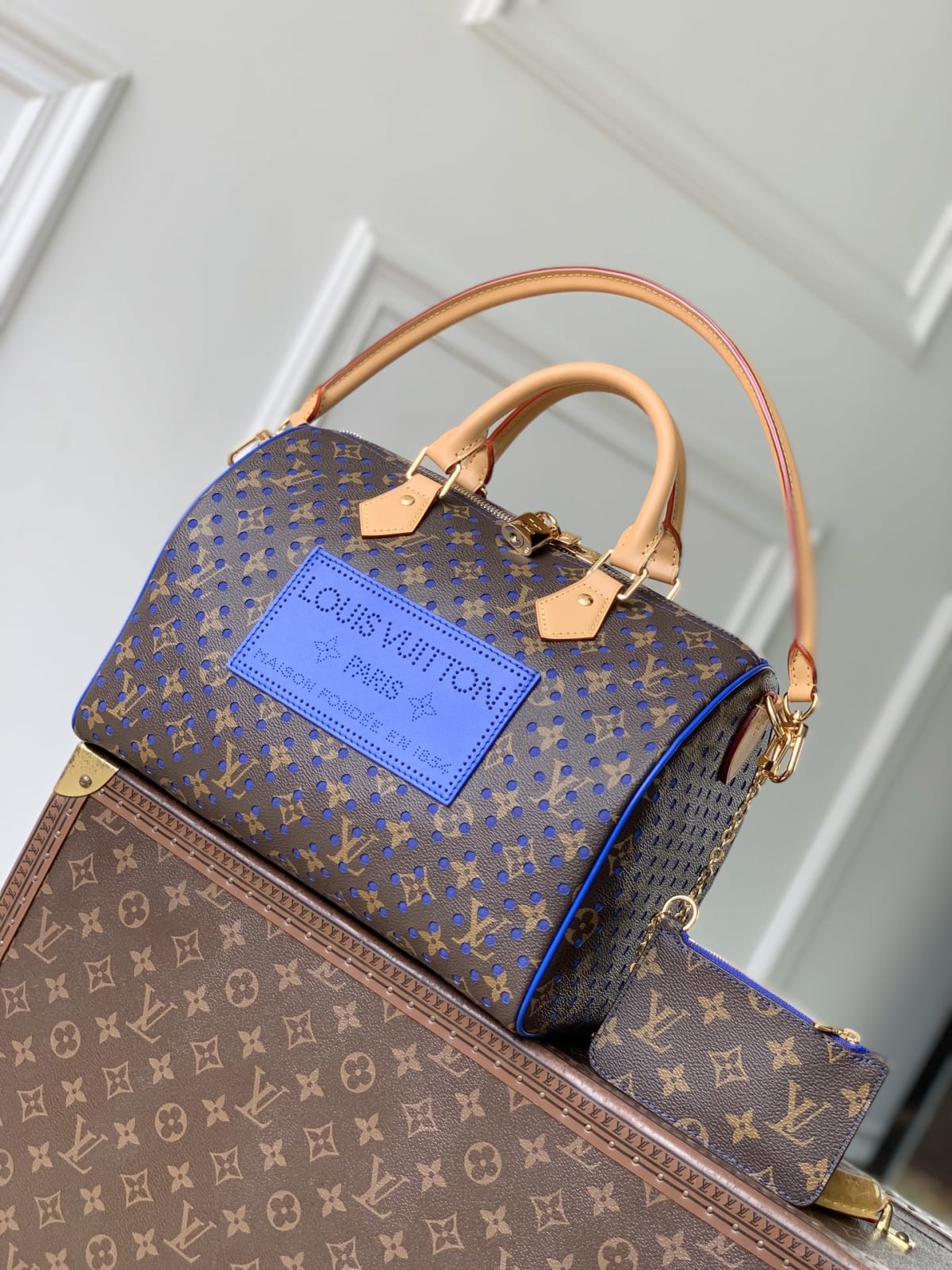 Speedy Soft 30 Monogram Perfo Coated Top Handle Bag