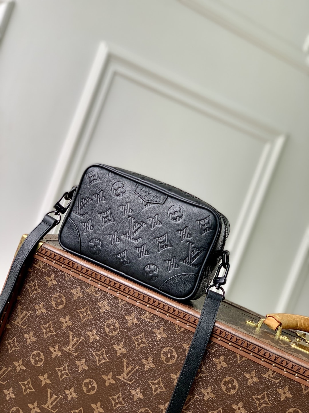 Trocadéro Monogram Shadow Coated Crossbody Bag