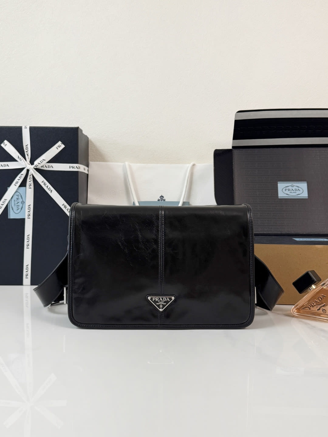 Waxed Leather Messenger Bag