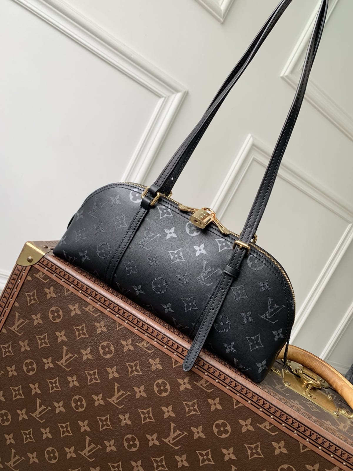 Squire East-West Monogram Ink Shoulder Bag