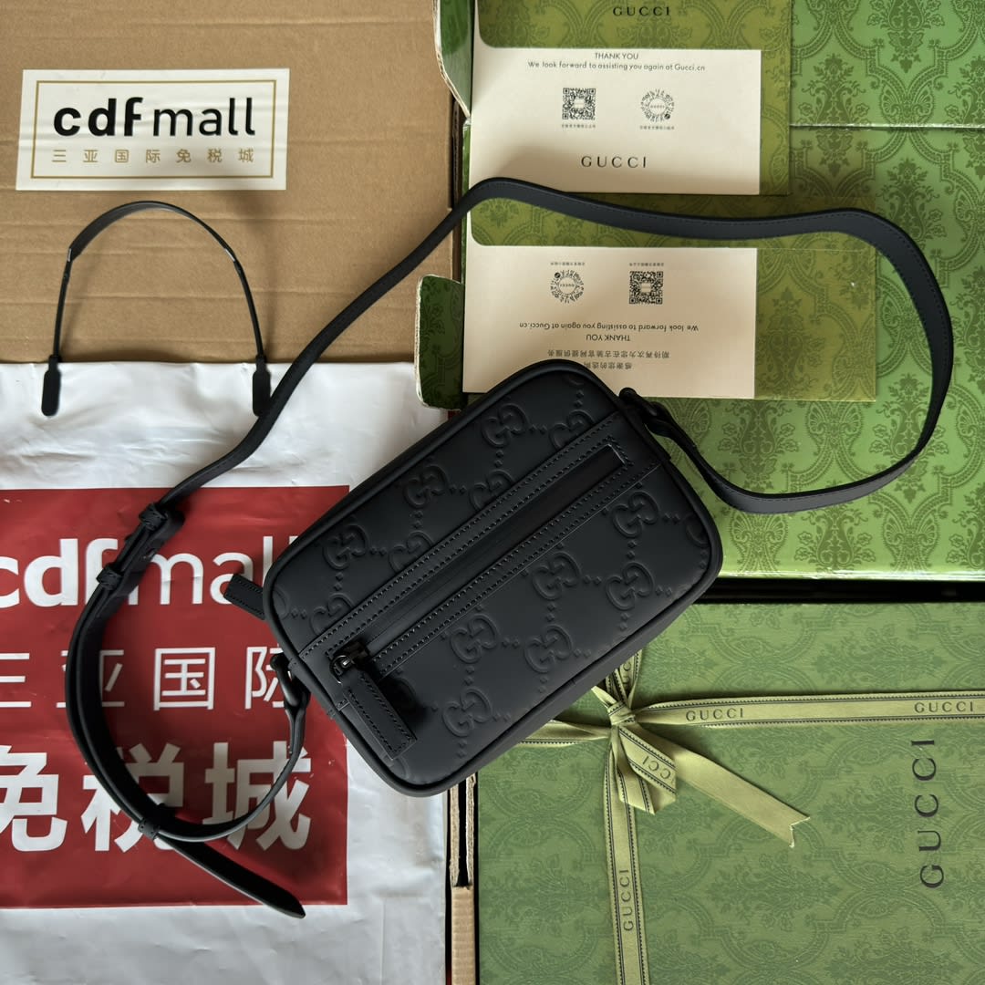 GG Rubber-Effect Mini Crossbody Bag
