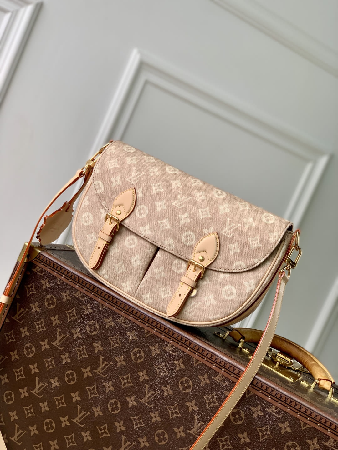 Escape Meowgram Coated Canvas Shoulder Bag